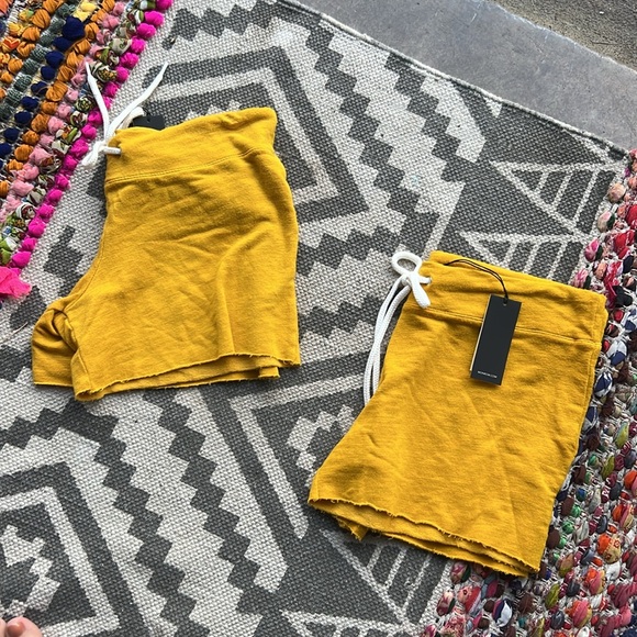 MONROW ~ Supersoft Vintage Shorts ~ mustard yellow! One pair per sale! I have 2 - Picture 9 of 12